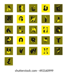 Vector of colorful alphabet. Unique fonts for design and illustration template. Typography for poster and headline publication.