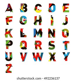 Vector of colorful alphabet. Unique fonts for design and illustration template. Typography for poster and headline publication.