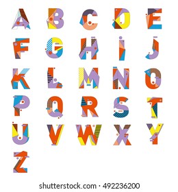 Vector of colorful alphabet. Unique fonts for design and illustration template. Typography for poster and headline publication.