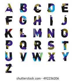 Vector of colorful alphabet. Unique fonts for design and illustration template. Typography for poster and headline publication.