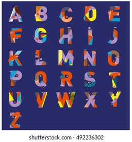 Vector of colorful alphabet. Unique fonts for design and illustration template. Typography for poster and headline publication.