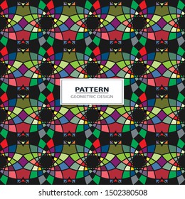 Vector colorful angular pattern. Ethnic collection, aztec stile, tribal art, can be used for wallpaper, cover fills, web page background, surface textures