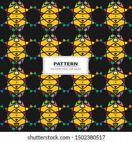 Vector colorful angular pattern. Ethnic collection, aztec stile, tribal art, can be used for wallpaper, cover fills, web page background, surface textures