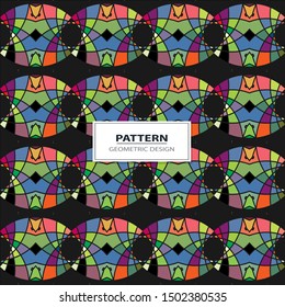 Vector colorful angular pattern. Ethnic collection, aztec stile, tribal art, can be used for wallpaper, cover fills, web page background, surface textures