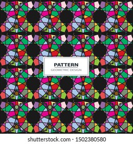 Vector colorful angular pattern. Ethnic collection, aztec stile, tribal art, can be used for wallpaper, cover fills, web page background, surface textures