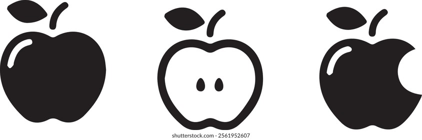 vector colorful apple fruit design	
