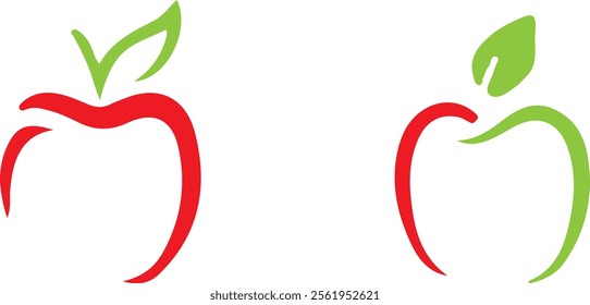 vector colorful apple fruit design	
