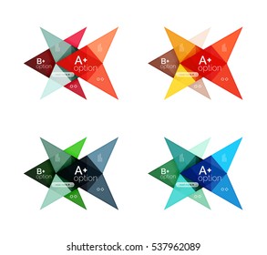 Vector colorful arrow option infographics templates set for workflow layout, diagram, number options or web design