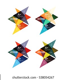 Vector colorful arrow option infographics templates set for workflow layout, diagram, number options or web design