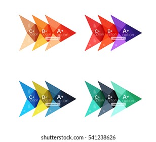 Vector colorful arrow option infographics templates set for workflow layout, diagram, number options or web design