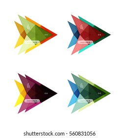 Infografik-Vorlagen für Vektorfarben-Pfeiloptionen für Workflow-Layouts, Diagramme, Zahlenoptionen oder Webdesign