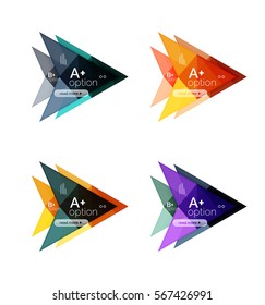 Vector colorful arrow option infographics templates set for workflow layout, diagram, number options or web design