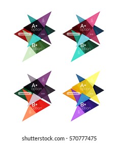 Vector colorful arrow option infographics templates set for workflow layout, diagram, number options or web design