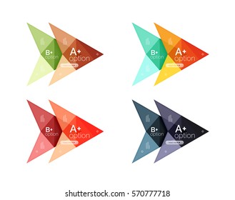Vector colorful arrow option infographics templates set for workflow layout, diagram, number options or web design