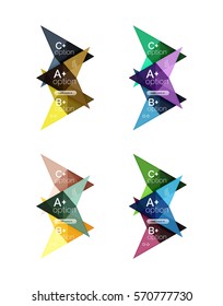 Vector colorful arrow option infographics templates set for workflow layout, diagram, number options or web design