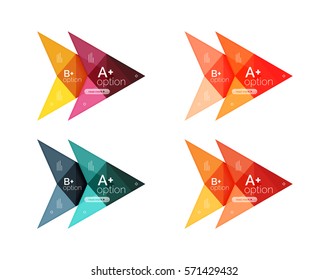 Vector colorful arrow option infographics templates set for workflow layout, diagram, number options or web design