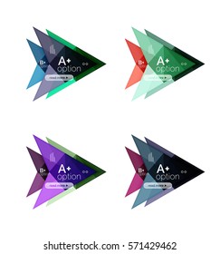 Vector colorful arrow option infographics templates set for workflow layout, diagram, number options or web design