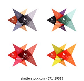 Vector colorful arrow option infographics templates set for workflow layout, diagram, number options or web design