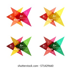Vector colorful arrow option infographics templates set for workflow layout, diagram, number options or web design
