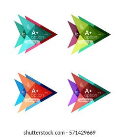 Vector colorful arrow option infographics templates set for workflow layout, diagram, number options or web design