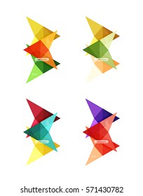 Vector colorful arrow option infographics templates set for workflow layout, diagram, number options or web design