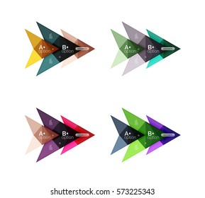 Vector colorful arrow option infographics templates set for workflow layout, diagram, number options or web design