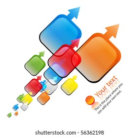 Vector colorful arrows design