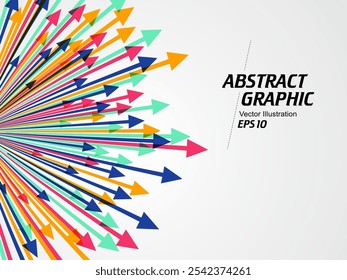 Vector colorful arrows symbolizing teamwork.