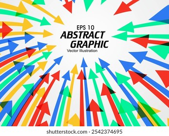 Vector colorful arrows symbolizing teamwork.