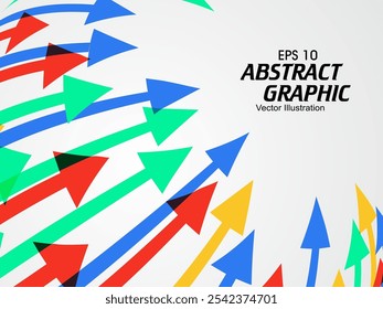 Vector colorful arrows symbolizing teamwork.