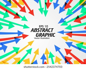 Vector colorful arrows symbolizing teamwork.