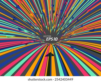 Vector colorful arrows symbolizing teamwork.