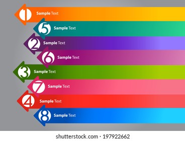 Vector colorful arrows text box 