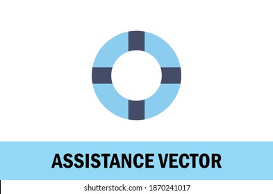 Vector del icono de asistencia colorida. Aislado sobre fondo blanco. Para el diseñador.