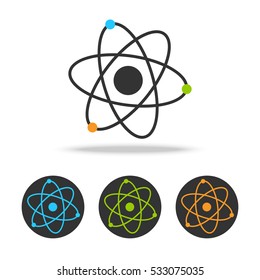 Vector colorful atom icon set