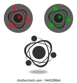Vector colorful atom icon set