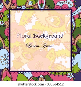 Vector colorful background with apple flowers