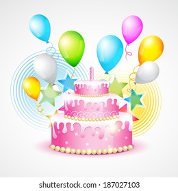 vector colorful background of birthday