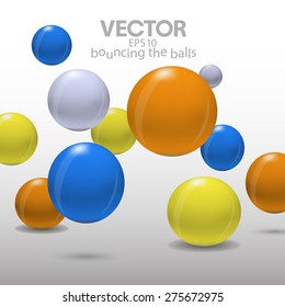 Vector Colorful Background With Bouncing Balls For Your Design