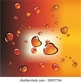 VECTOR Colorful Background with Cola or Beer Liquid Drops