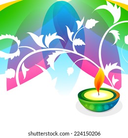 vector colorful background of diwali 