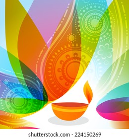 Vector colorful background of diwali 