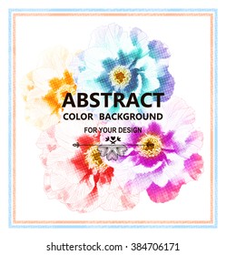 Vector colorful background with flowers. EPS10.