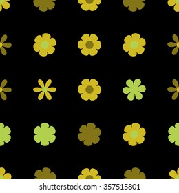 Vector colorful background with flowers. Seamless pattern.