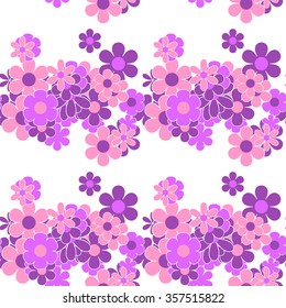 Vector colorful background with flowers. Seamless pattern.