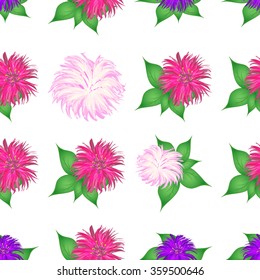Vector colorful background with flowers. Seamless pattern.