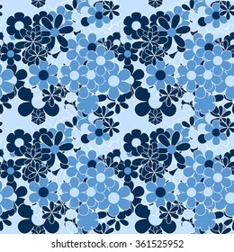 Vector colorful background with flowers. Seamless pattern.