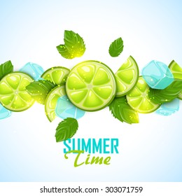 Vector colorful background with fruits.