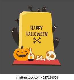 Vector colorful background for Halloween or Zombie party