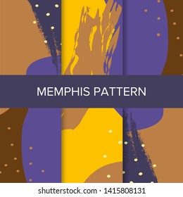 Vector colorful background with hand drawn textures, memphis style. Universal card, pastel colors. Retro design, fashion art